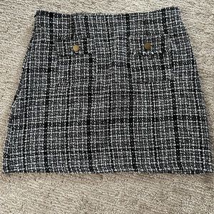 Plaid Twill Skirt